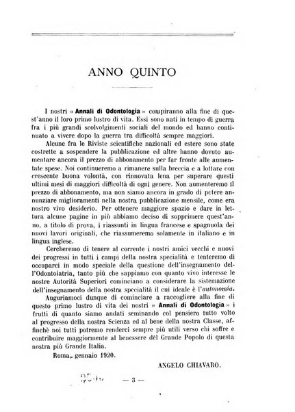 Annali di odontologia periodico mensile