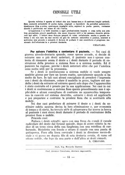 Annali di odontologia periodico mensile