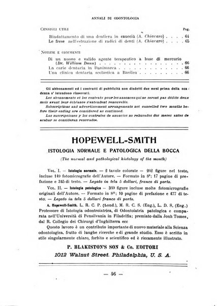 Annali di odontologia periodico mensile