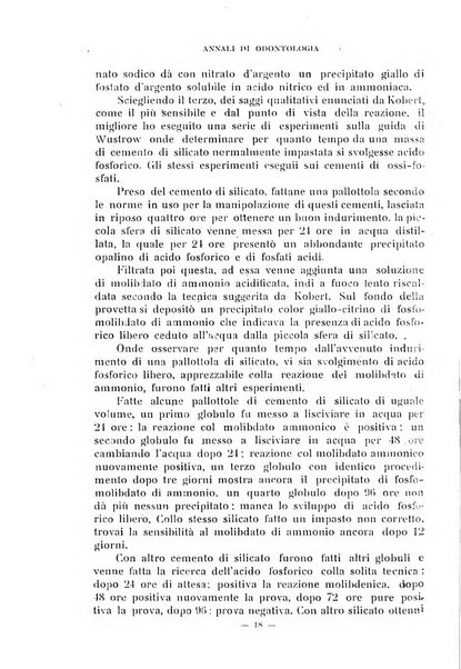 Annali di odontologia periodico mensile