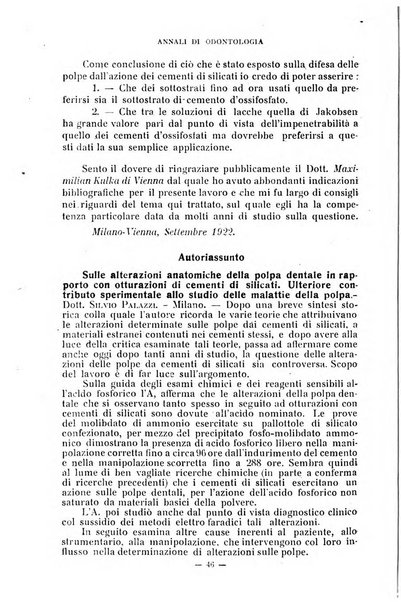 Annali di odontologia periodico mensile