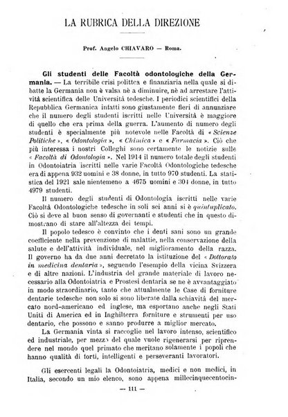 Annali di odontologia periodico mensile