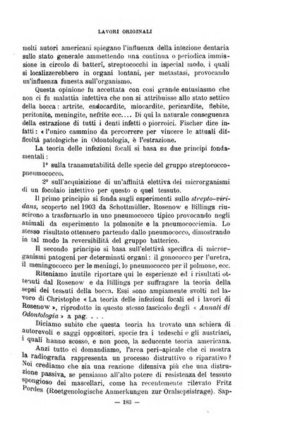 Annali di odontologia periodico mensile