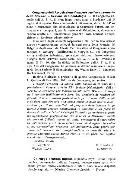 Annali di odontologia periodico mensile