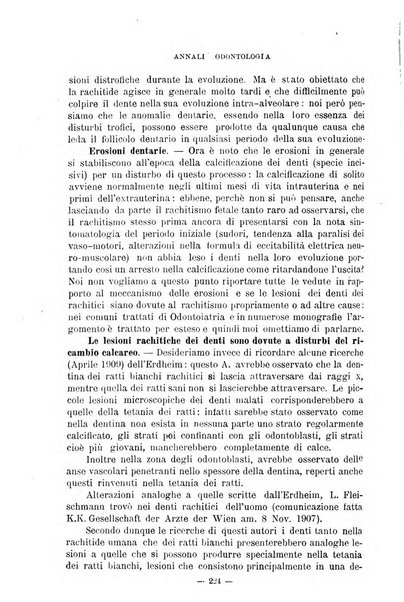 Annali di odontologia periodico mensile