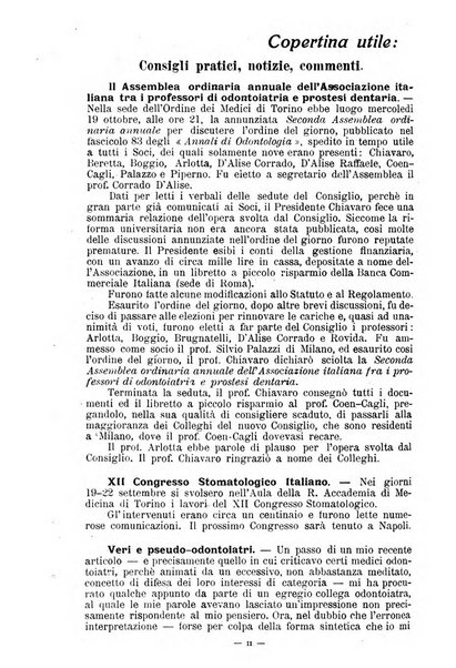 Annali di odontologia periodico mensile