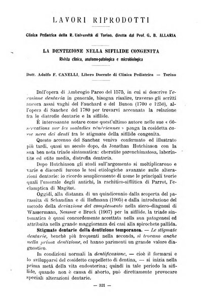 Annali di odontologia periodico mensile