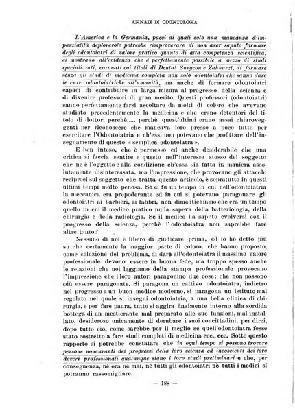 Annali di odontologia periodico mensile