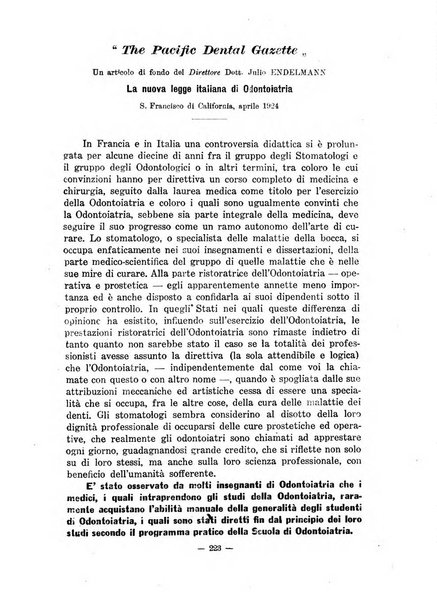 Annali di odontologia periodico mensile