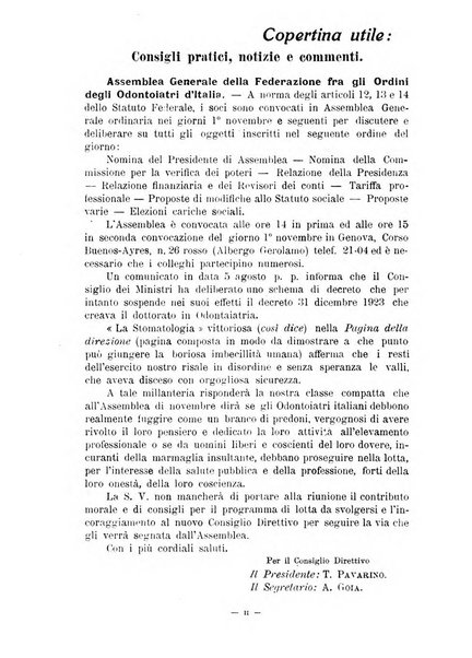 Annali di odontologia periodico mensile