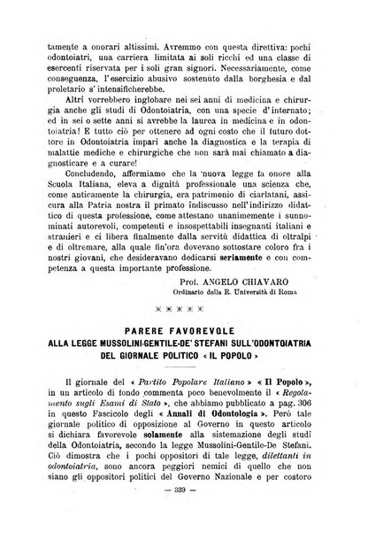 Annali di odontologia periodico mensile