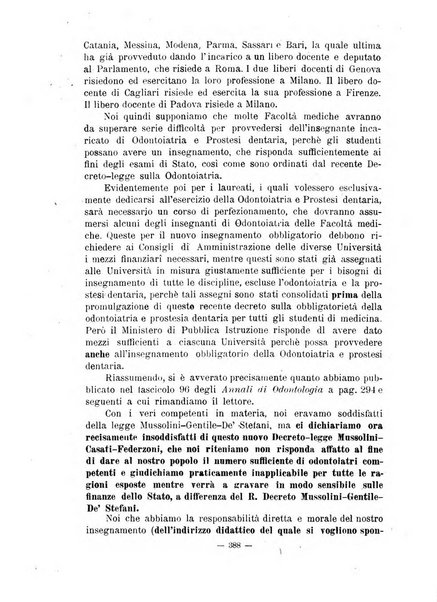 Annali di odontologia periodico mensile