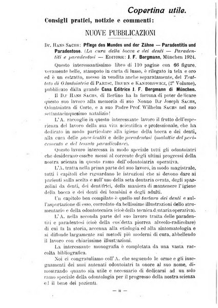 Annali di odontologia periodico mensile