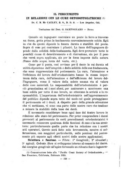 Annali di odontologia periodico mensile