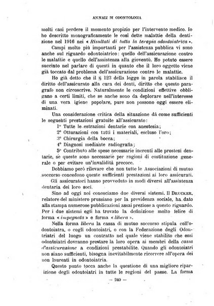 Annali di odontologia periodico mensile