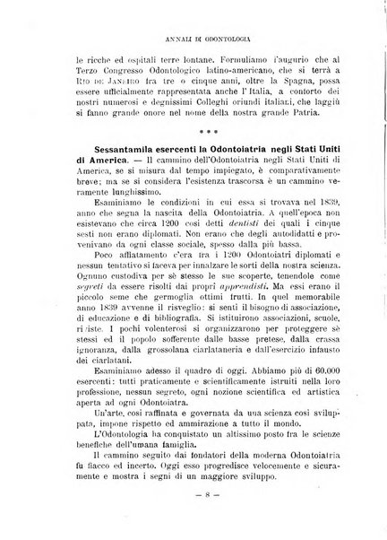 Annali di odontologia periodico mensile