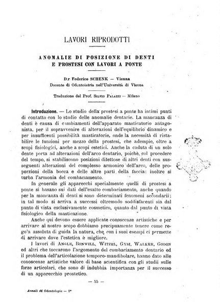 Annali di odontologia periodico mensile