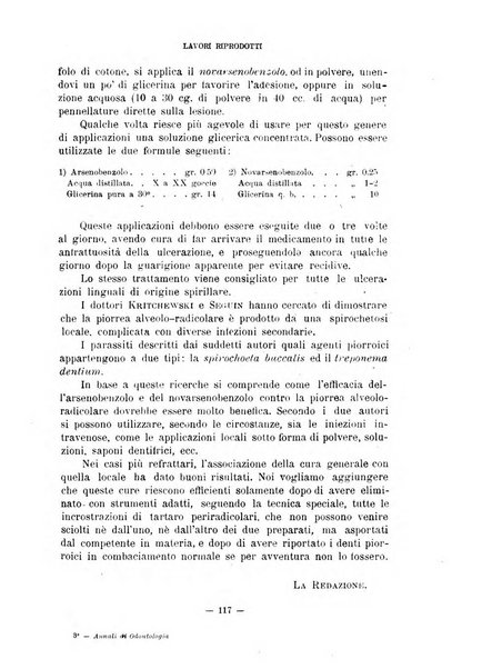 Annali di odontologia periodico mensile