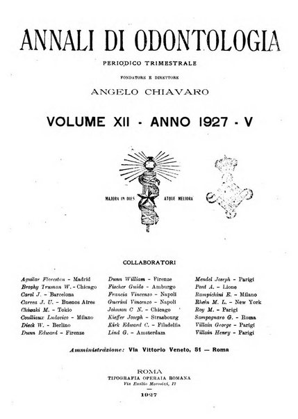 Annali di odontologia periodico mensile