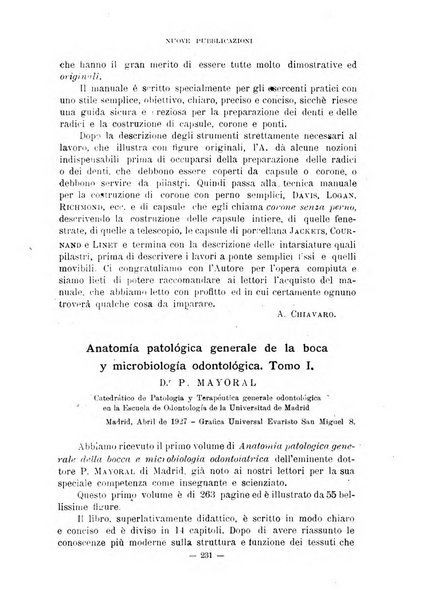 Annali di odontologia periodico mensile