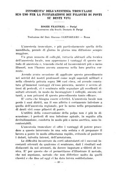 Annali di odontologia periodico mensile