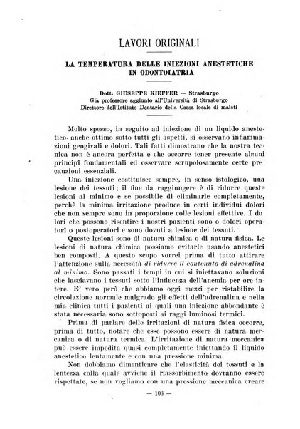 Annali di odontologia periodico mensile