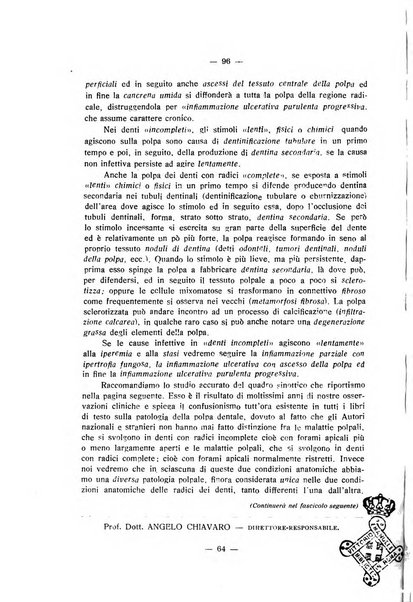 Annali di odontologia periodico mensile