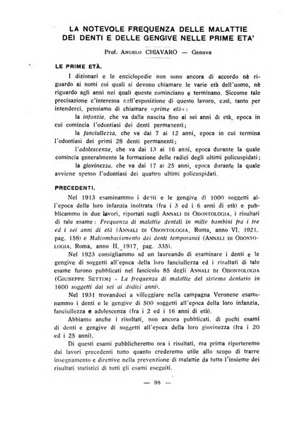 Annali di odontologia periodico mensile