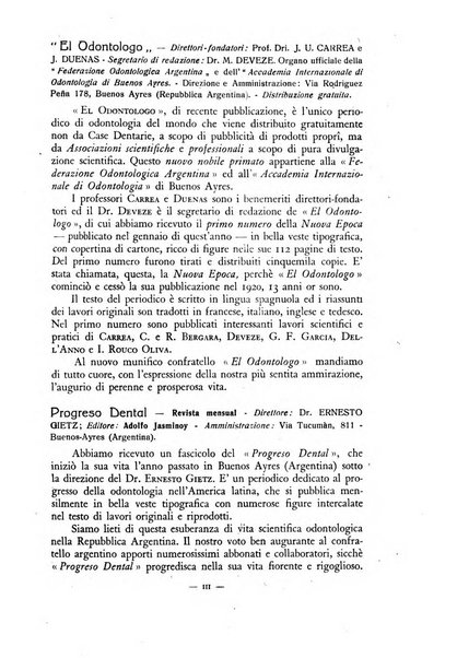 Annali di odontologia periodico mensile