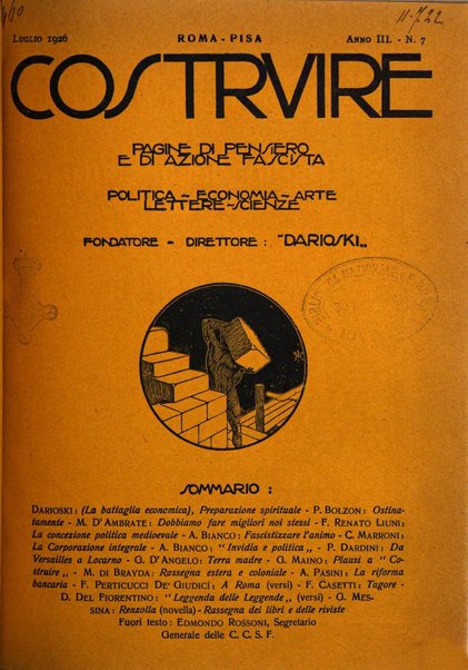 Costruire rivista mensile fascista