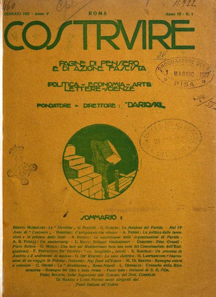 Costruire rivista mensile fascista