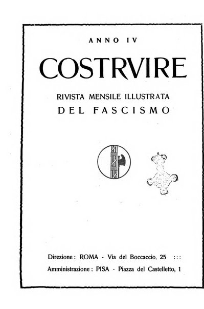 Costruire rivista mensile fascista