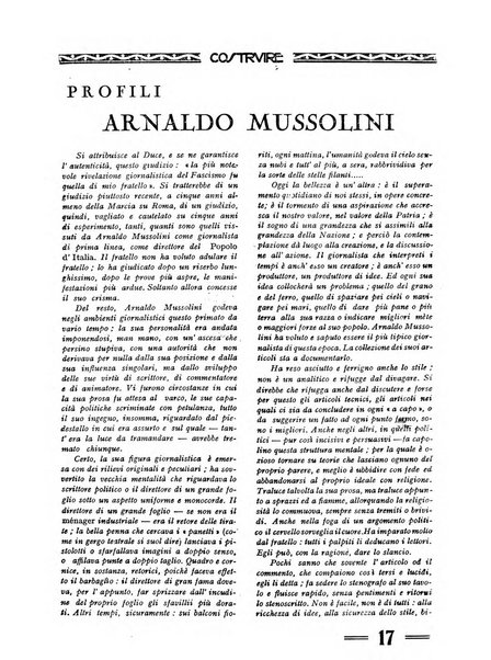 Costruire rivista mensile fascista