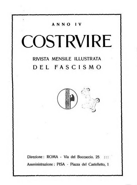 Costruire rivista mensile fascista