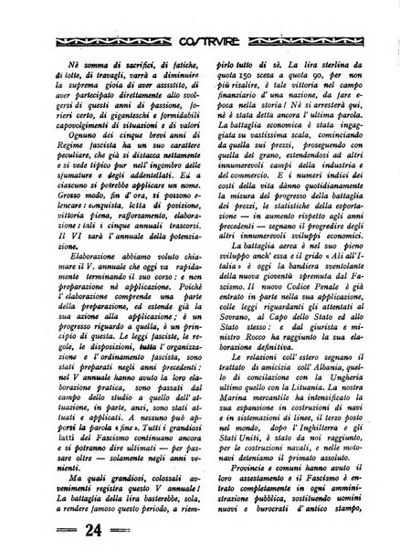 Costruire rivista mensile fascista