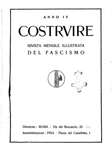 Costruire rivista mensile fascista