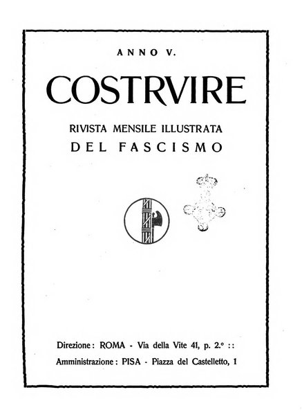 Costruire rivista mensile fascista