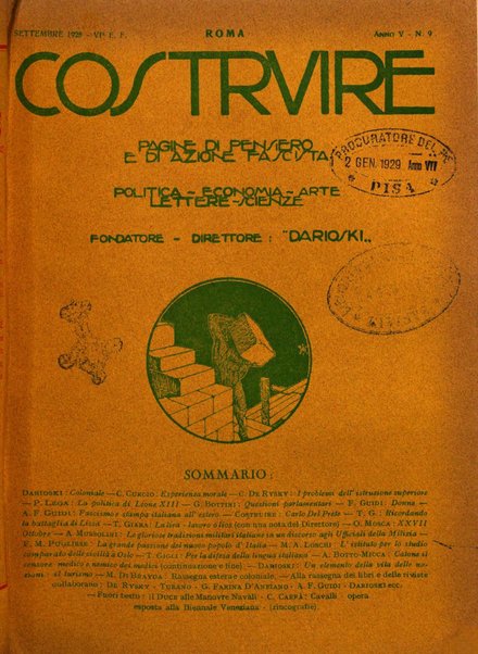 Costruire rivista mensile fascista