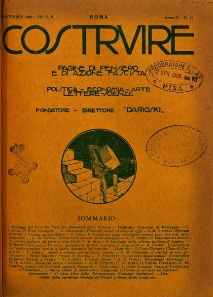 Costruire rivista mensile fascista