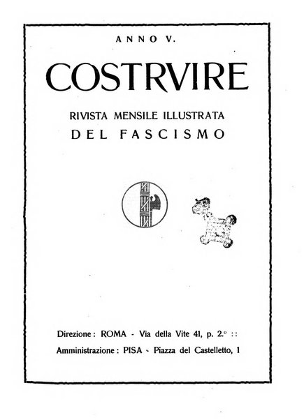 Costruire rivista mensile fascista