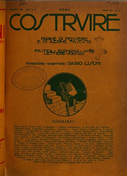 Costruire rivista mensile fascista