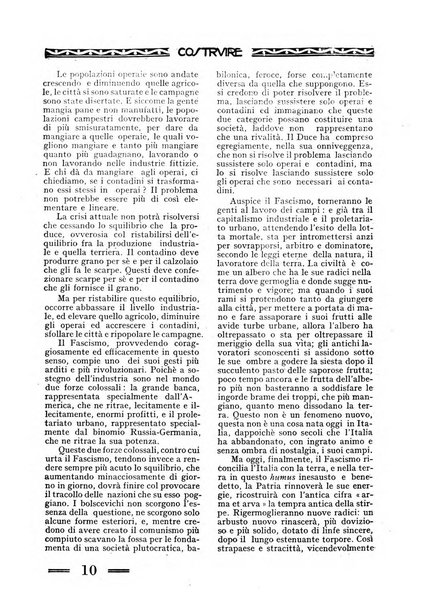 Costruire rivista mensile fascista