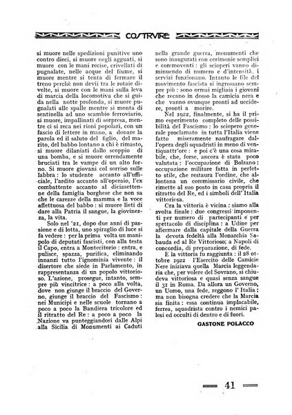 Costruire rivista mensile fascista