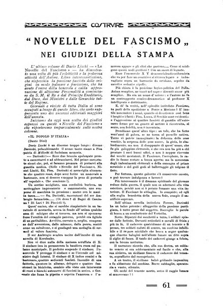 Costruire rivista mensile fascista