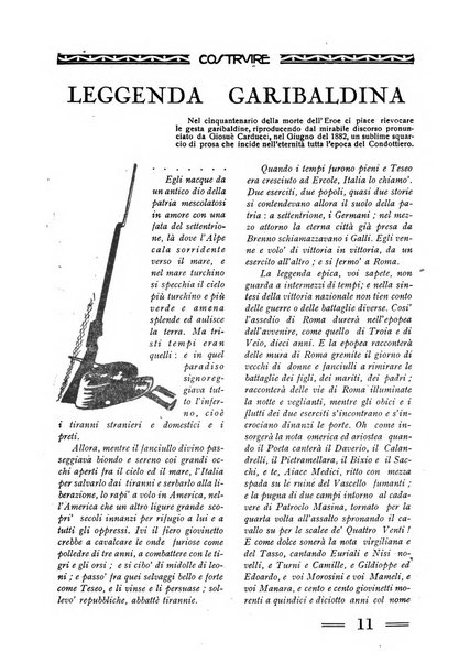 Costruire rivista mensile fascista