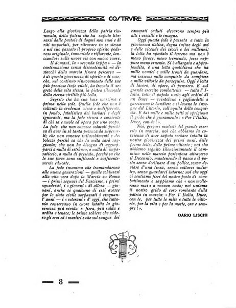 Costruire rivista mensile fascista