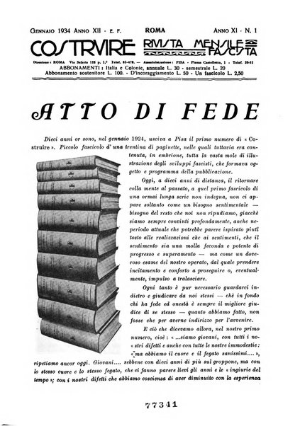 Costruire rivista mensile fascista