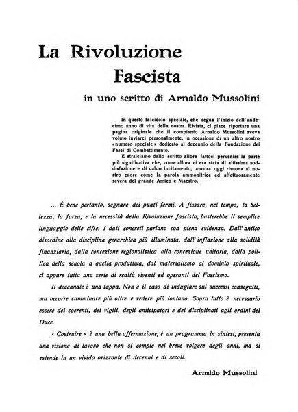 Costruire rivista mensile fascista