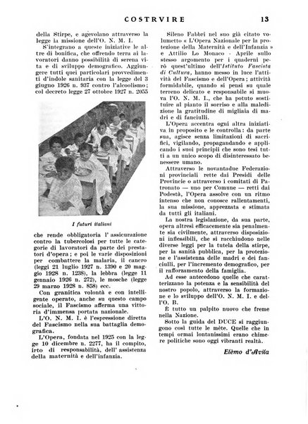 Costruire rivista mensile fascista