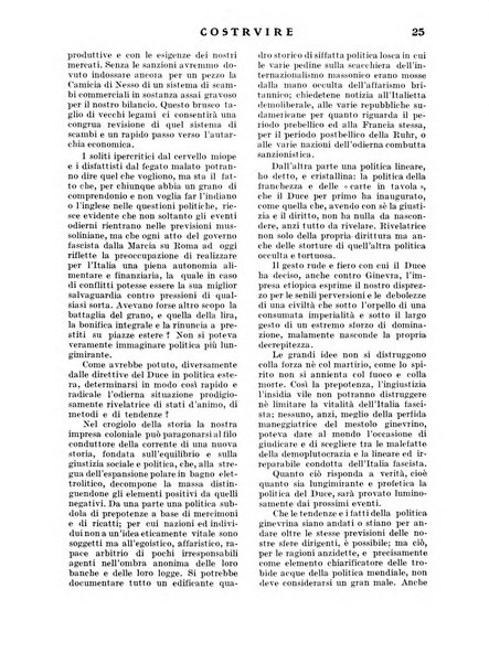 Costruire rivista mensile fascista